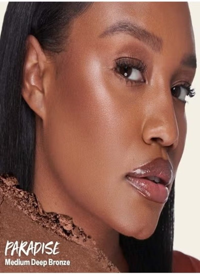Kosas The Sun Show Glowy Warmth Talc-Free Baked Bronzer, Paradise - Medium Deep Bronze 6g - Radiant, Natural Glow