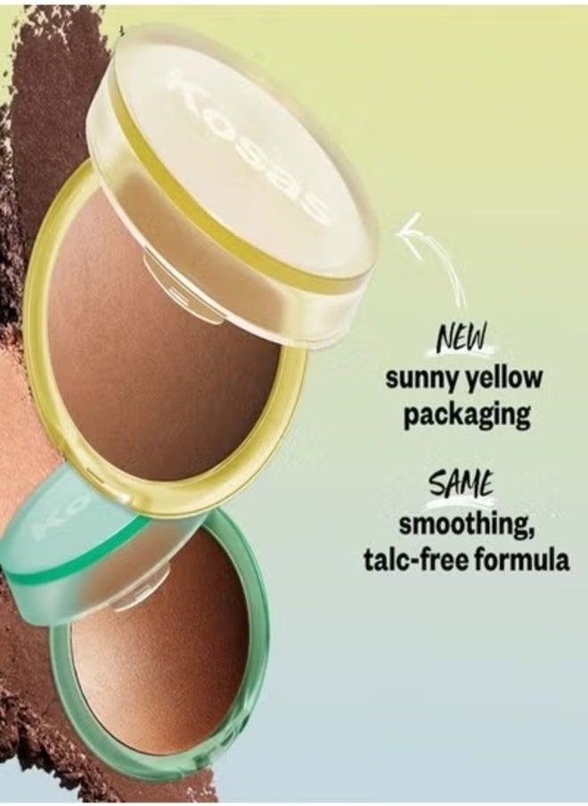 Kosas The Sun Show Glowy Warmth Talc-Free Baked Bronzer, Paradise - Medium Deep Bronze 6g - Radiant, Natural Glow