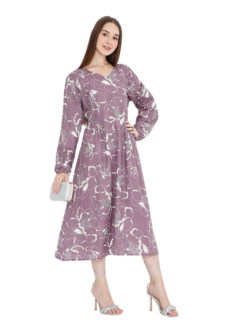 UNIQUE PRINTED SHORT FARASHA MODEST WEAR ARABIC KAFTAN JALABIYA DRESS