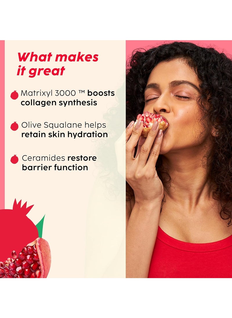 Pomegranate Overnight Repair Dewy Serum (30ml) for Ageless Younger Skin | Reduce Fine Lines & Wrinkles | Collagen Boosting, Hydrating Serum for Women & Men | Anti-ageing