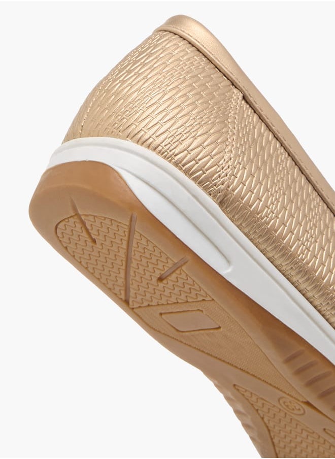 Womens Textured Bow Accent Slip-On Loafers Ramadan Collection