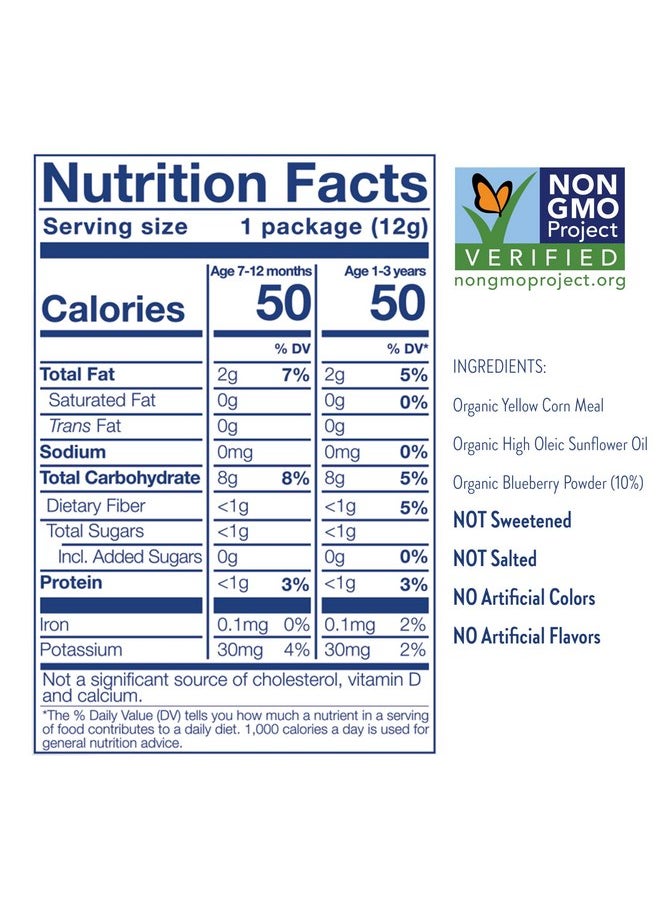 Little Bellies Organic Blueberry Puffs Baby Snack (Pack of 18 x 0.42 oz Individual Packs)