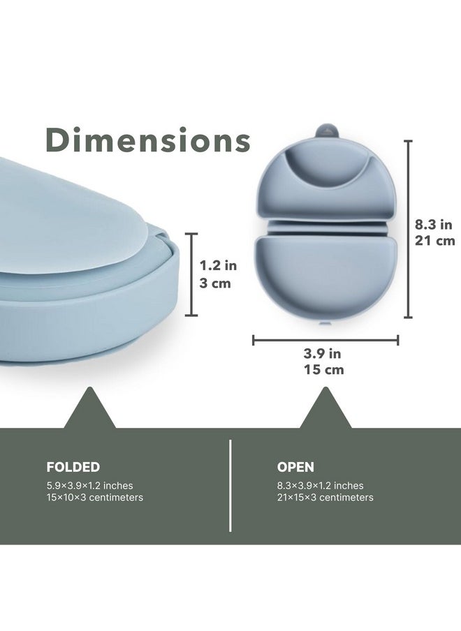 Silifold - Silicone Baby Plate - Foldable Toddler Travel Essential To Promote Self-Feeding - Food Grade Silicone Toddler Plates & Baby Plates With Suction - Bpa Free Baby Essentials -Chickory