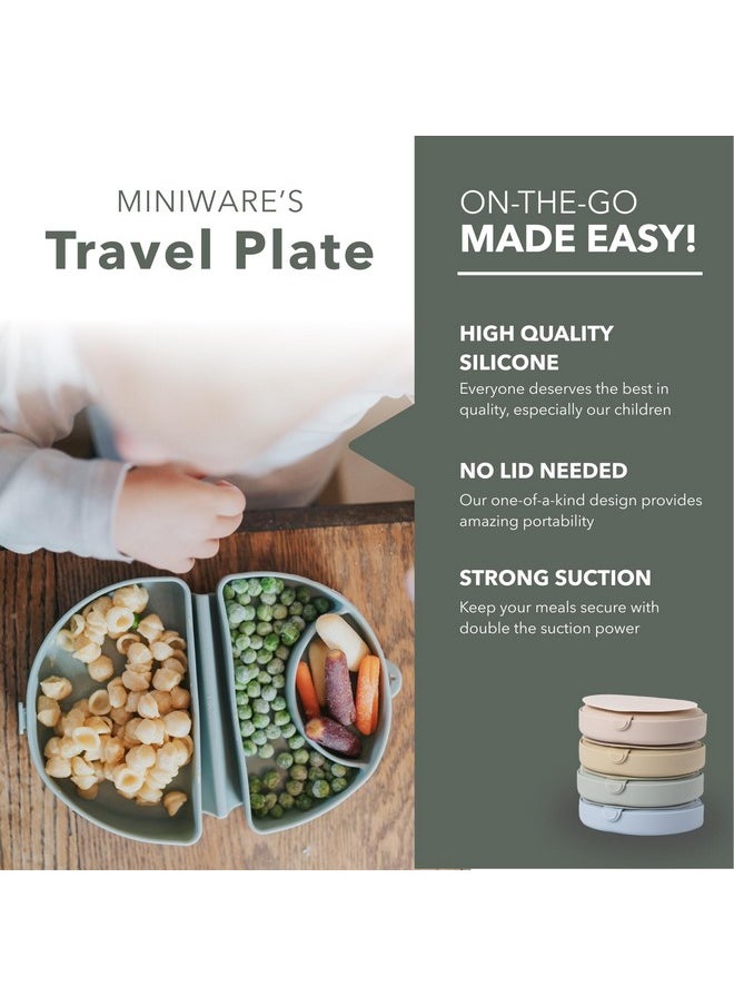 Silifold - Silicone Baby Plate - Foldable Toddler Travel Essential To Promote Self-Feeding - Food Grade Silicone Toddler Plates & Baby Plates With Suction - Bpa Free Baby Essentials -Chickory