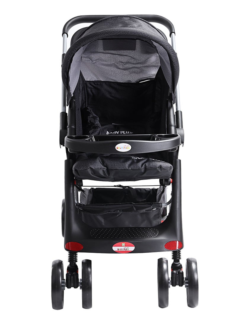 Baby Canopy Pram Stroller -Lightweight Baby Canopy Stroller with Snack Tray,  Adjustable Footrest, Safety Harness, and Storage Basket - Perfect for Ages 0 to  5 Years