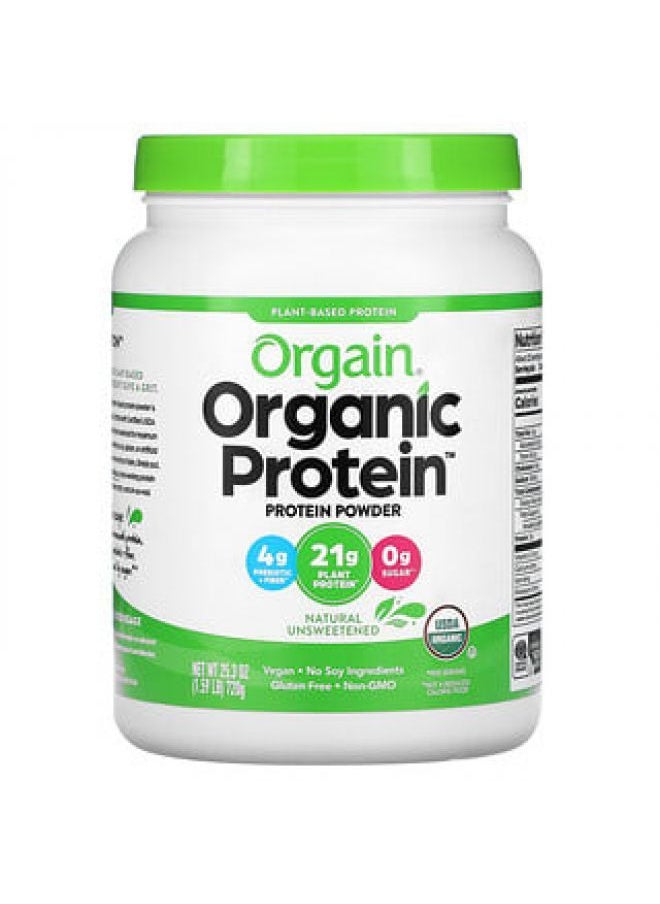 Orgain Organic Protein Powder Plant Based Natural Unsweetened 1.59 lbs (720 g)