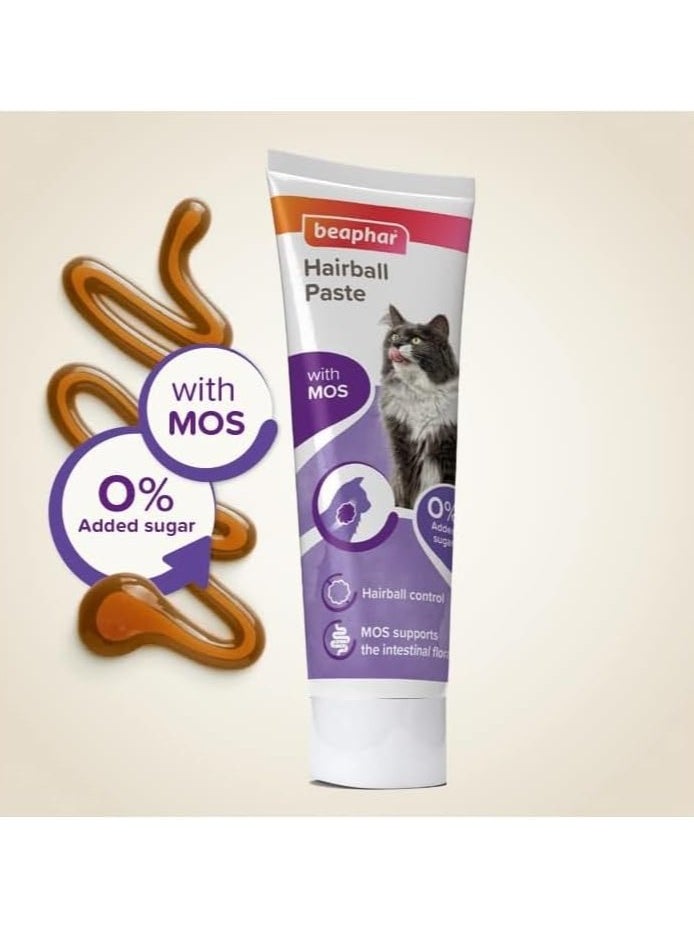Hairball Paste for Cats Promotes Natural Passage of Hairballs Prebiotic Aids Digestion Tasty Healthy Malt Treat 100g Tube