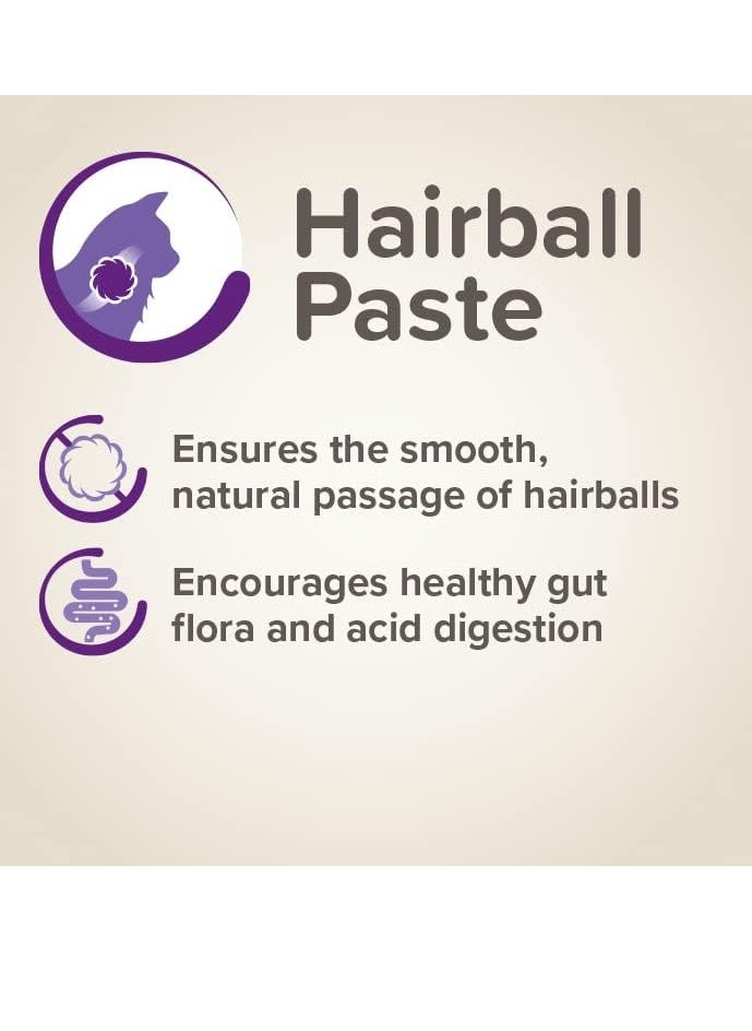 Hairball Paste for Cats Promotes Natural Passage of Hairballs Prebiotic Aids Digestion Tasty Healthy Malt Treat 100g Tube