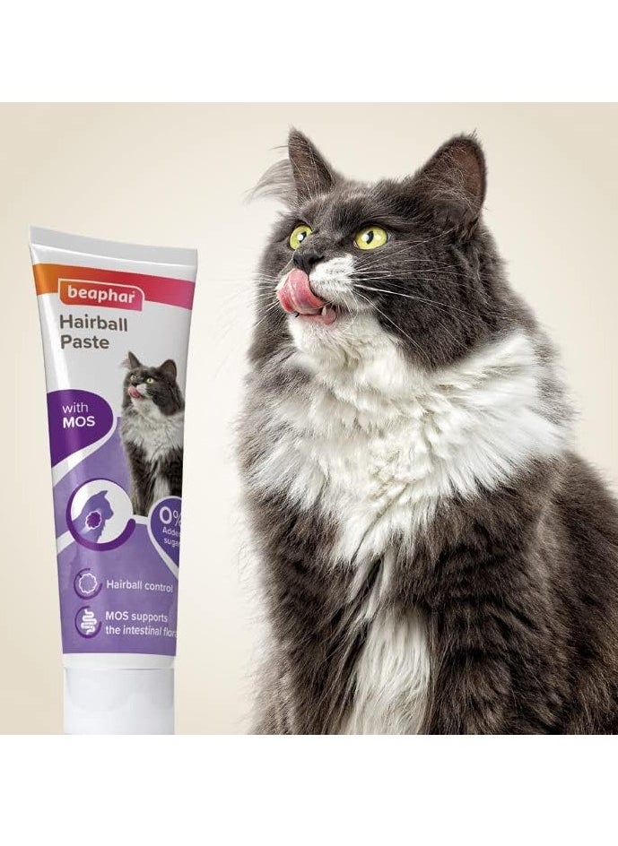 Hairball Paste for Cats Promotes Natural Passage of Hairballs Prebiotic Aids Digestion Tasty Healthy Malt Treat 100g Tube