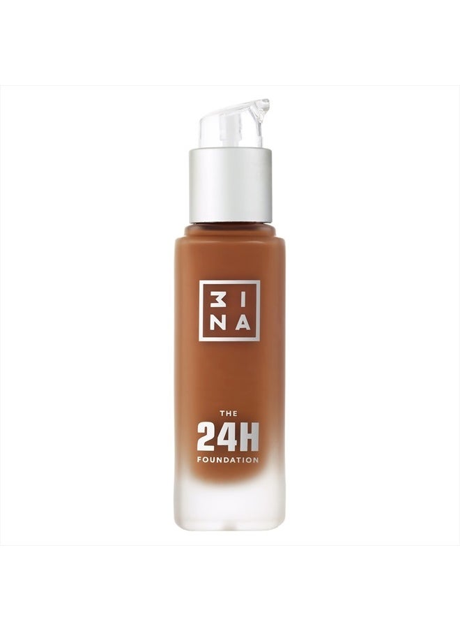 The 24H Foundation 667-24H Long-Wearing Formula - Medium To High Buildable Coverage - Smooth Matte Finish - Expanded Shade Selection - Waterproof, Cruelty Free, Vegan Makeup - 1.01 Oz