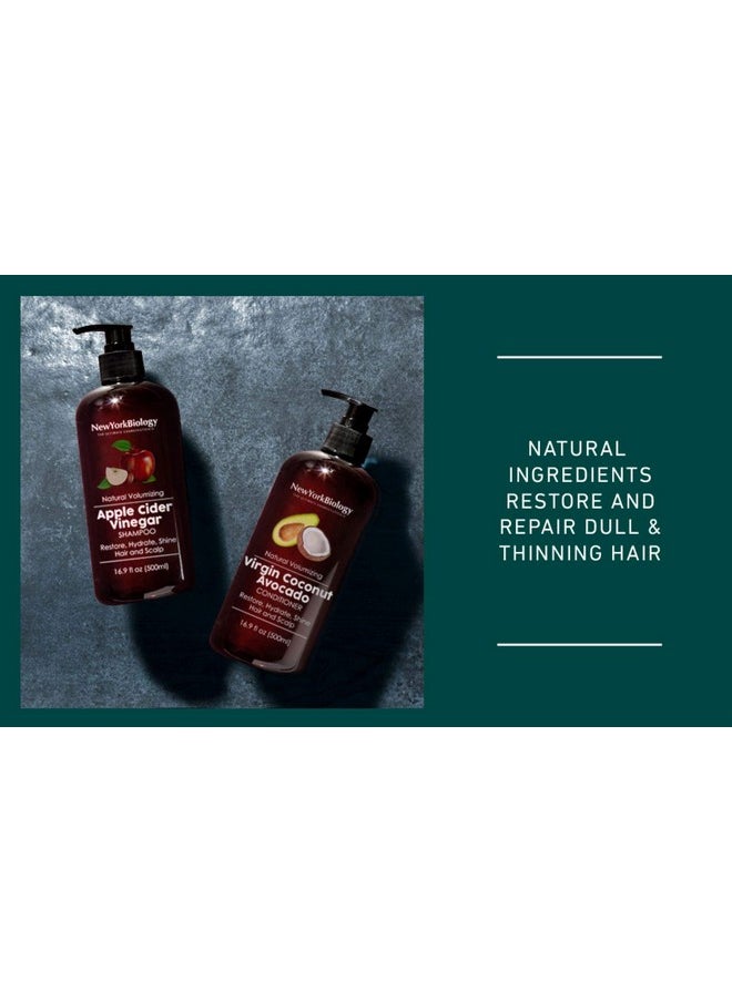 New York Biology Virgin Coconut And Avocado Oil Conditioner - Helps Restore Shine, Hair Gloss And Hydration To Dry Hair And Itchy Scalp - Safe For All Hair Types - 16.9 Fl Oz