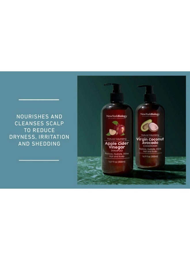 New York Biology Virgin Coconut And Avocado Oil Conditioner - Helps Restore Shine, Hair Gloss And Hydration To Dry Hair And Itchy Scalp - Safe For All Hair Types - 16.9 Fl Oz