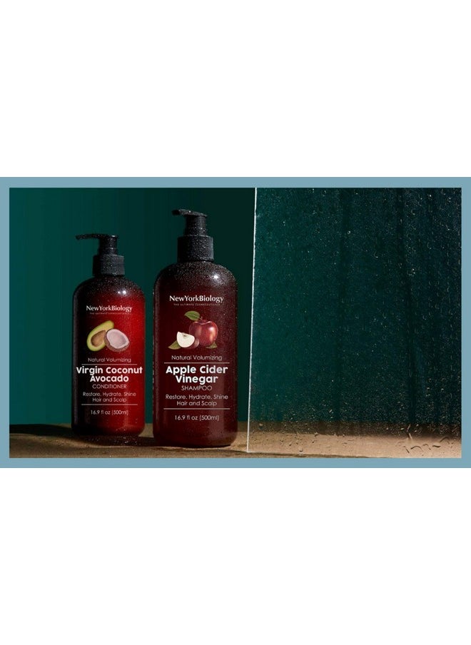 New York Biology Virgin Coconut And Avocado Oil Conditioner - Helps Restore Shine, Hair Gloss And Hydration To Dry Hair And Itchy Scalp - Safe For All Hair Types - 16.9 Fl Oz