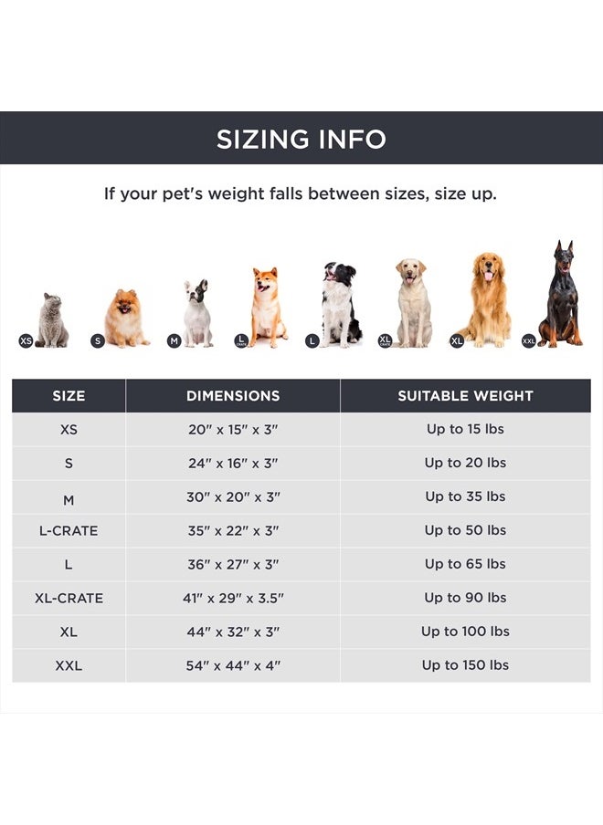 Dog Bed for Large Dogs - Orthopedic Waterproof Puppy Beds with Removable Washable Cover, Egg Crate Foam Pet Mat, Suitable for Pet Up to 65 lbs