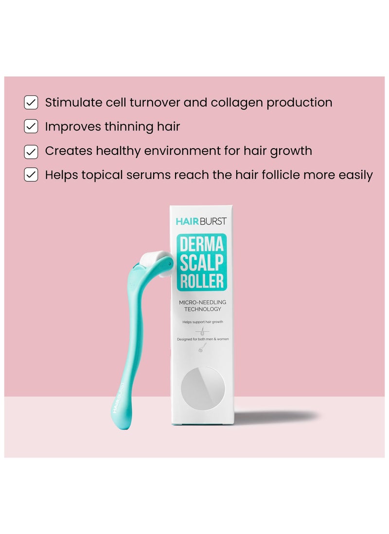 Premium Microneedling Roller for Hair Growth — 0.25mm Dermaroller - Stimulates Scalp & Boosts Collagen Production - Ideal Micro Needling Tool for Women & Men With Thinning Hair