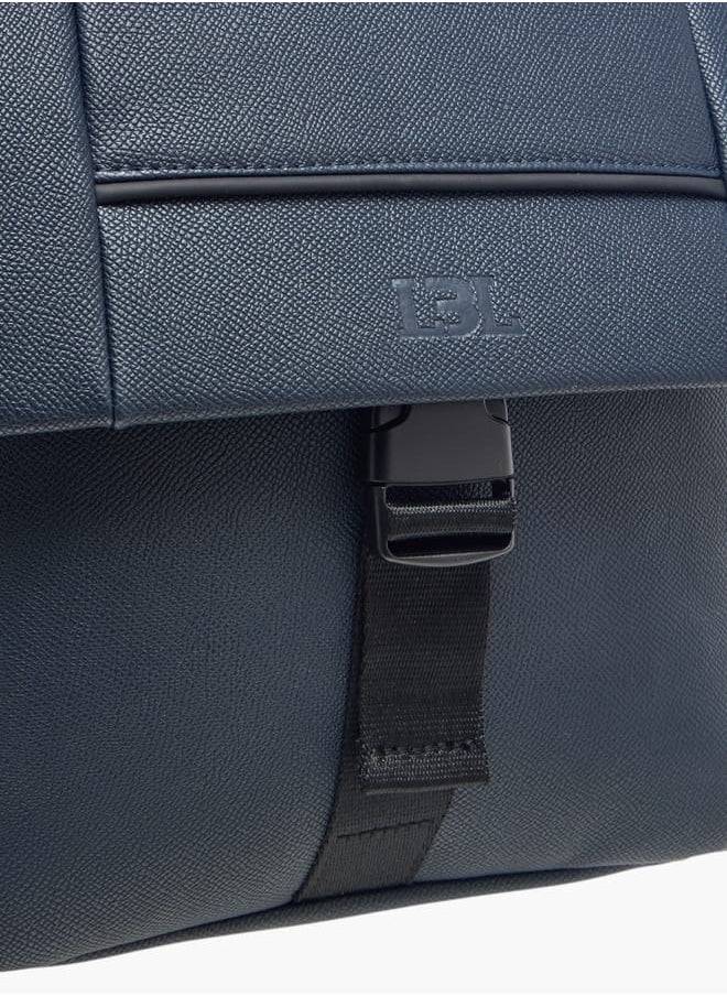 Men's Textured Crossbody Bag with Adjustable Strap