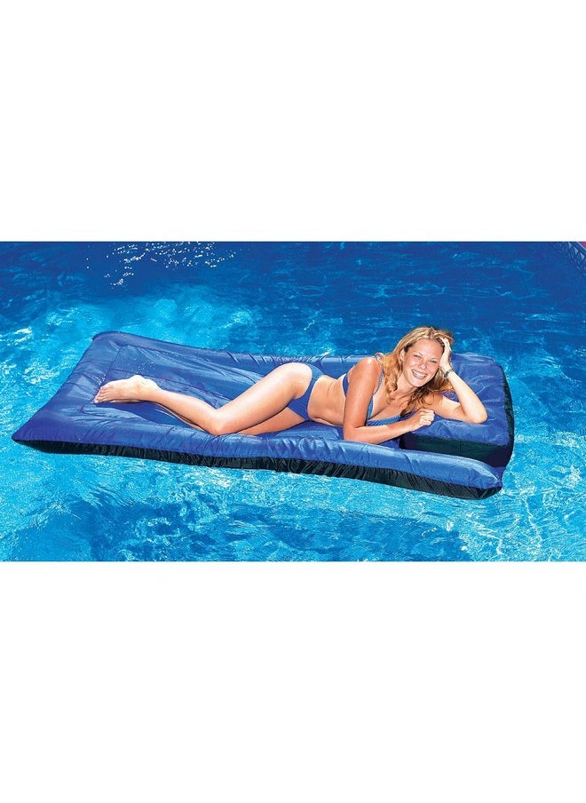 Original Fabric Covered Pool Float Mattress Lounger Raft For Adults & Kids I Comfortable Head Rest & Quick-Dry Cover For Adult Or Kid Floating & Lounging Dogs 9057