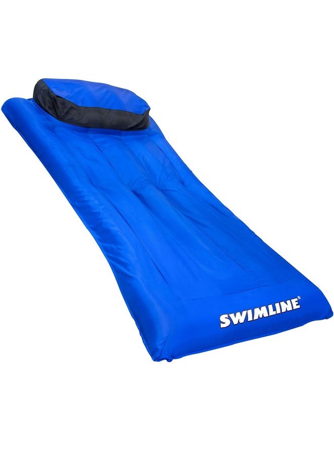 Original Fabric Covered Pool Float Mattress Lounger Raft For Adults & Kids I Comfortable Head Rest & Quick-Dry Cover For Adult Or Kid Floating & Lounging Dogs 9057