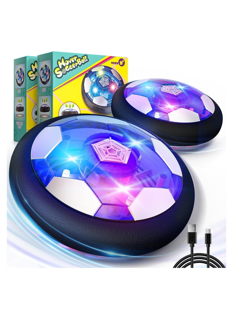 Hover Soccer Ball Toys Original for Boys Girls USB Charge Floating Soccer Ball with Led Lights and Foam Bumper Indoor Air Football Game Birthday Gifts for Kids 3-12 Year