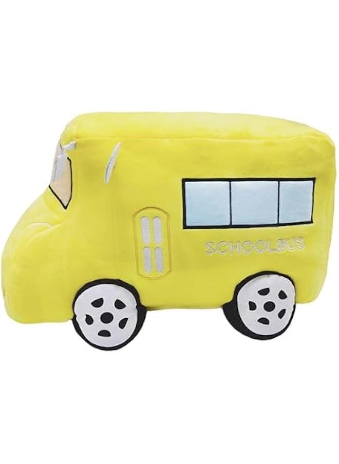 Soft Plush School Bus Stuffed Car Toy Super Cute Yellow Truck plushie  Gifts for Kids or Birthday Party 11 Inches