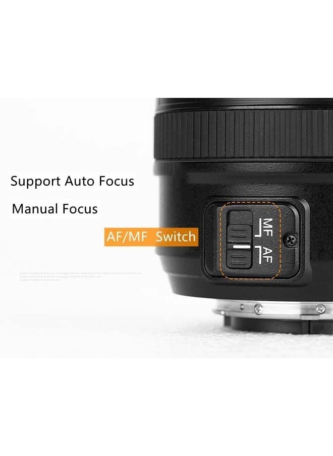 YONGNUO YN50mm F1.8N Standard Prime Lens, Large Aperture Auto Manual Focus AF MF for Nikon DSLR Cameras