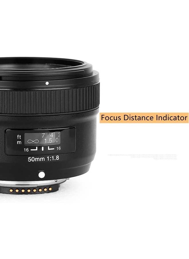 YONGNUO YN50mm F1.8N Standard Prime Lens, Large Aperture Auto Manual Focus AF MF for Nikon DSLR Cameras