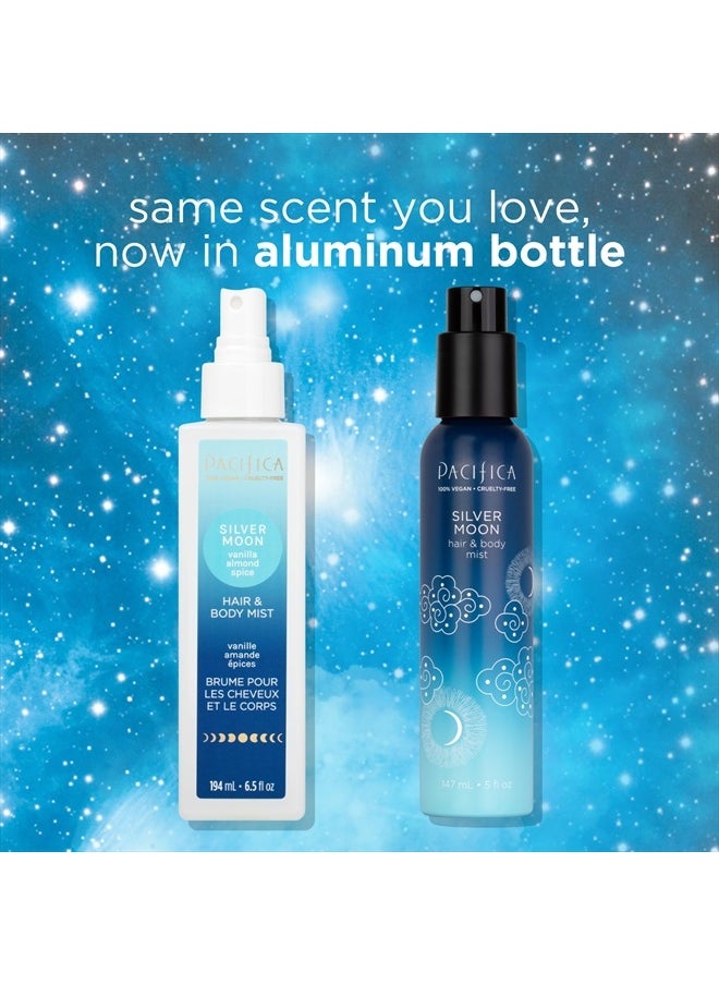 Hair Perfume & Body Fragrance Spray Mist - Silver Moon with Vanilla, Almond & Spice – Alcohol-Free, Vegan & Cruelty-Free, 6.5 oz