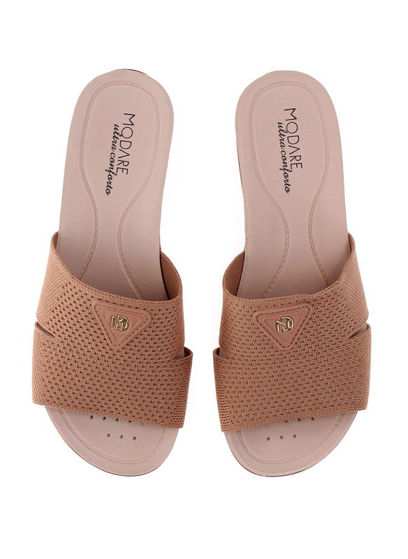 Modare Ladies Flat Sandals Tan | Made In Brazil
