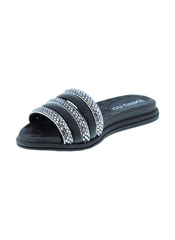 Beira Rio Ladies Flat Sandals Silver | Made In Brazil