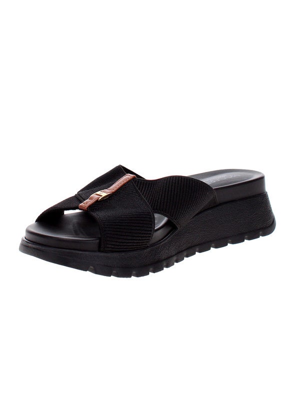 Modare Ladies Flat Sandals Black | Made In Brazil