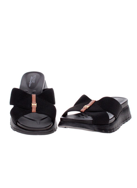 Modare Ladies Flat Sandals Black | Made In Brazil