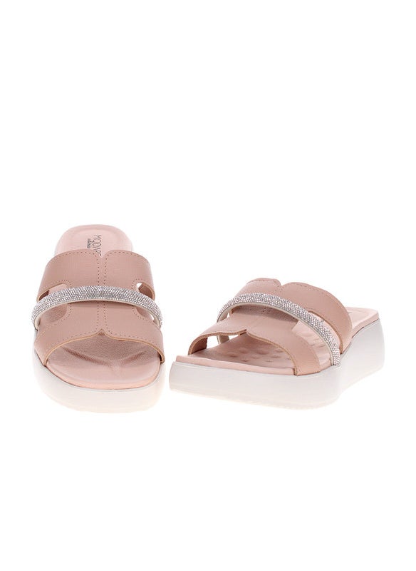 Modare Ladies Flat Sandals Beige | Made In Brazil