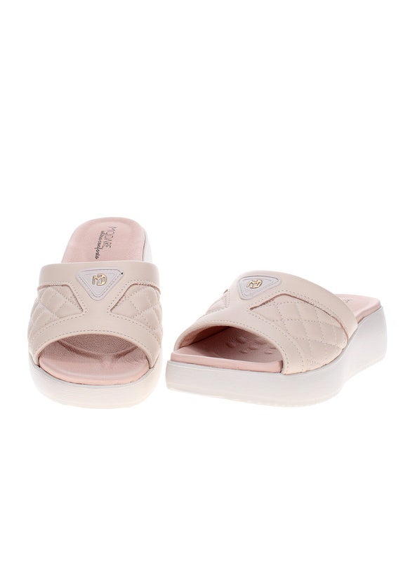 Modare Ladies Flat Sandals Beige | Made In Brazil