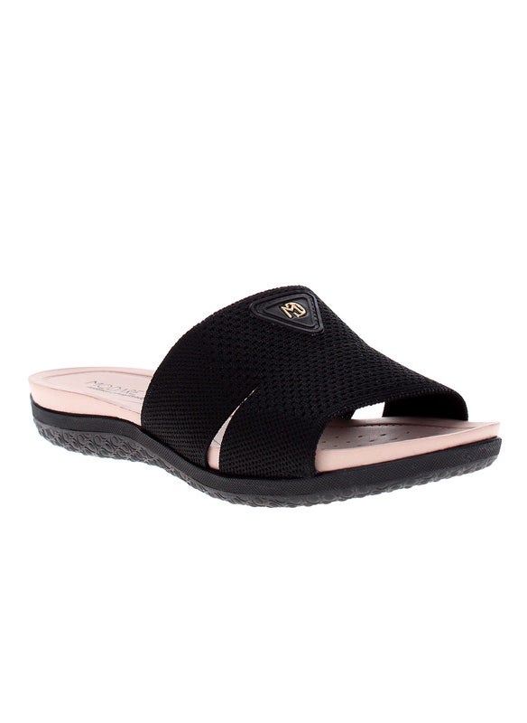 Modare Ladies Flat Sandals Black | Made In Brazil
