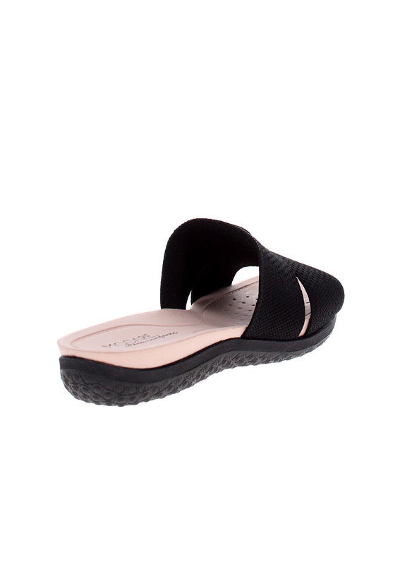 Modare Ladies Flat Sandals Black | Made In Brazil