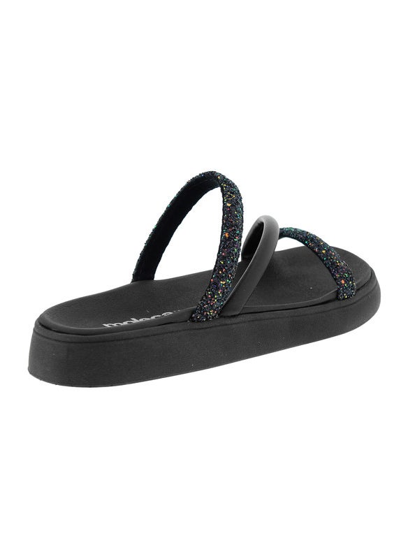 Moleca Ladies Flat Sandals Black | Made In Brazil