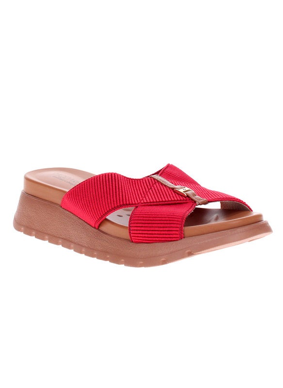 Modare Ladies Flat Sandals Red | Made In Brazil