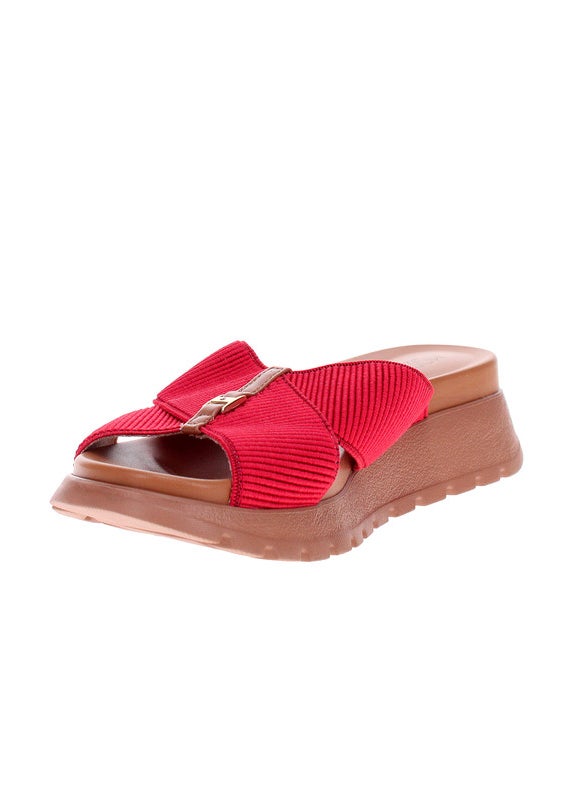 Modare Ladies Flat Sandals Red | Made In Brazil