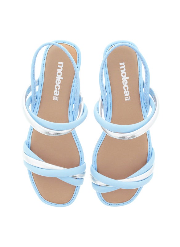 Moleca Ladies Flat Sandals Blue | Made In Brazil