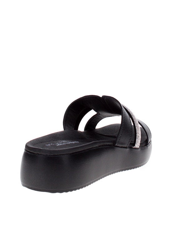 Modare Ladies Flat Sandals Black | Made In Brazil