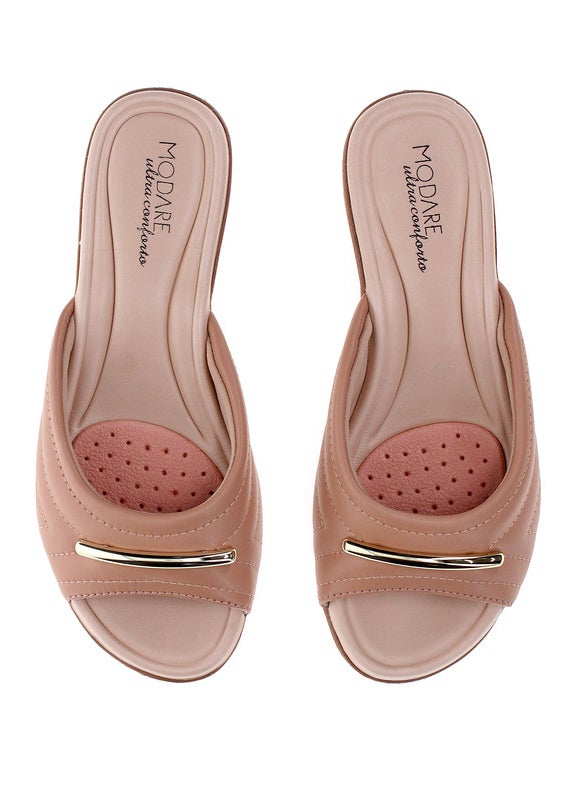 Modare Ladies Flat Sandals Nude | Made In Brazil