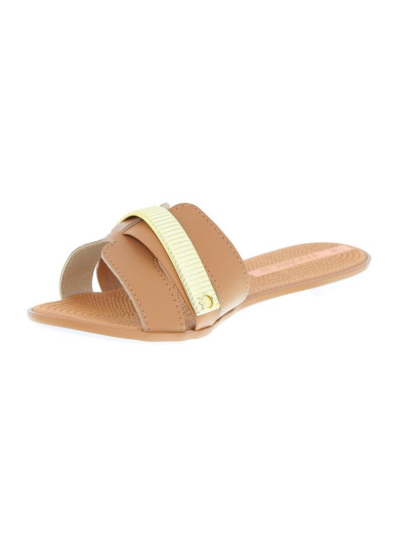 Moleca Ladies Flat Sandals Brown | Made In Brazil