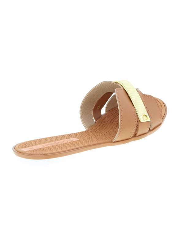Moleca Ladies Flat Sandals Brown | Made In Brazil
