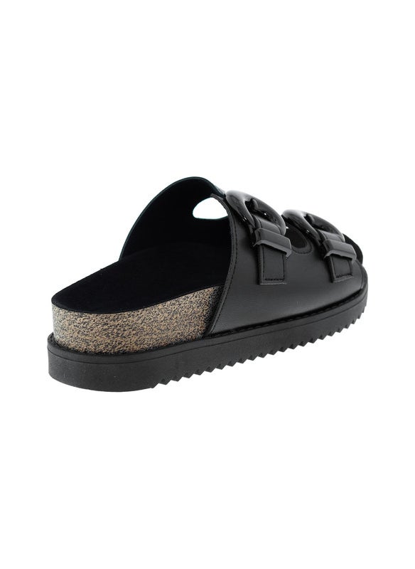 Moleca Ladies Flat Sandals Black | Made In Brazil