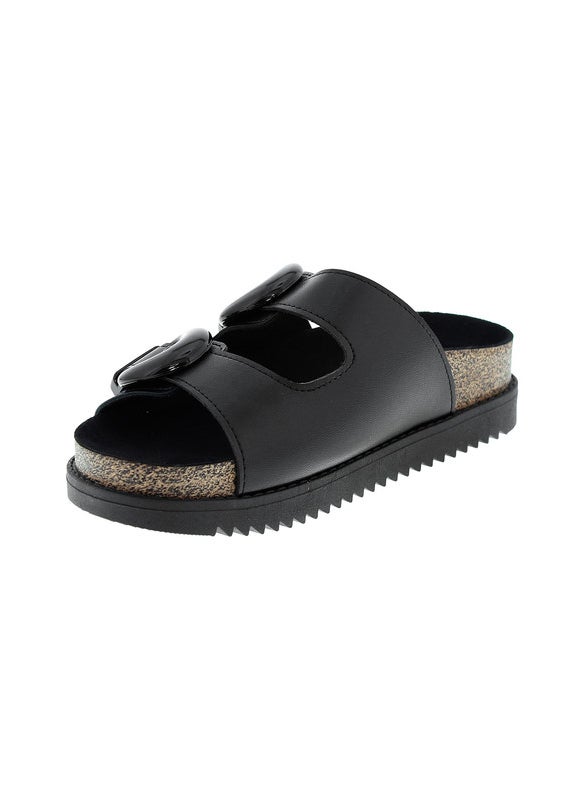 Moleca Ladies Flat Sandals Black | Made In Brazil