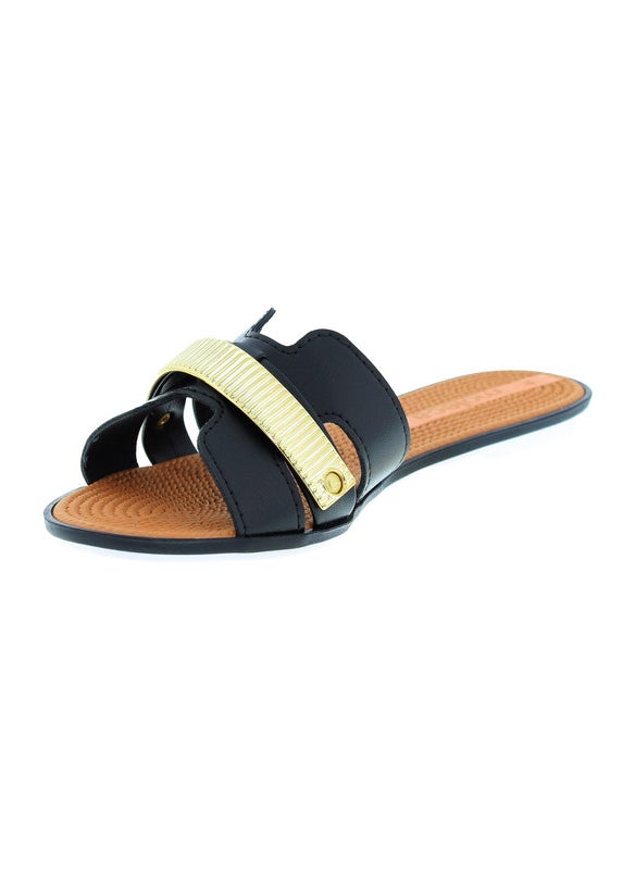 Moleca Ladies Flat Sandals Black | Made In Brazil
