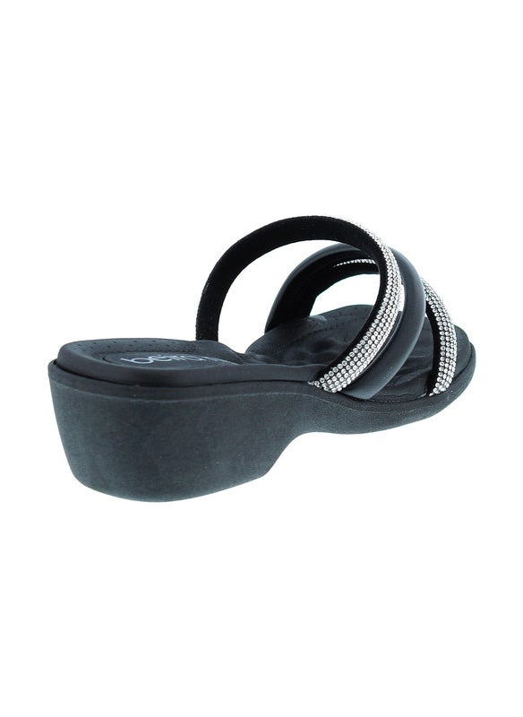 Beira Rio Ladies Flat Sandals Black | Made In Brazil