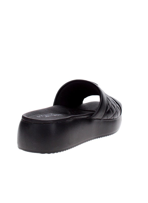 Modare Ladies Flat Sandals Black | Made In Brazil