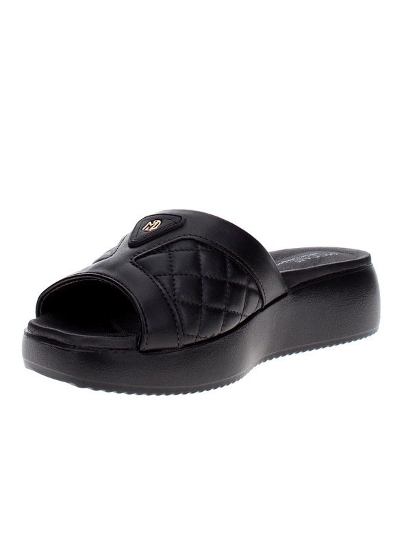 Modare Ladies Flat Sandals Black | Made In Brazil