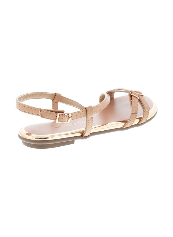 Beira Rio Ladies Flat Sandals Nude | Made In Brazil